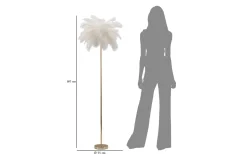 Yoga Golvlampa Palm 160cm Vit/Guld