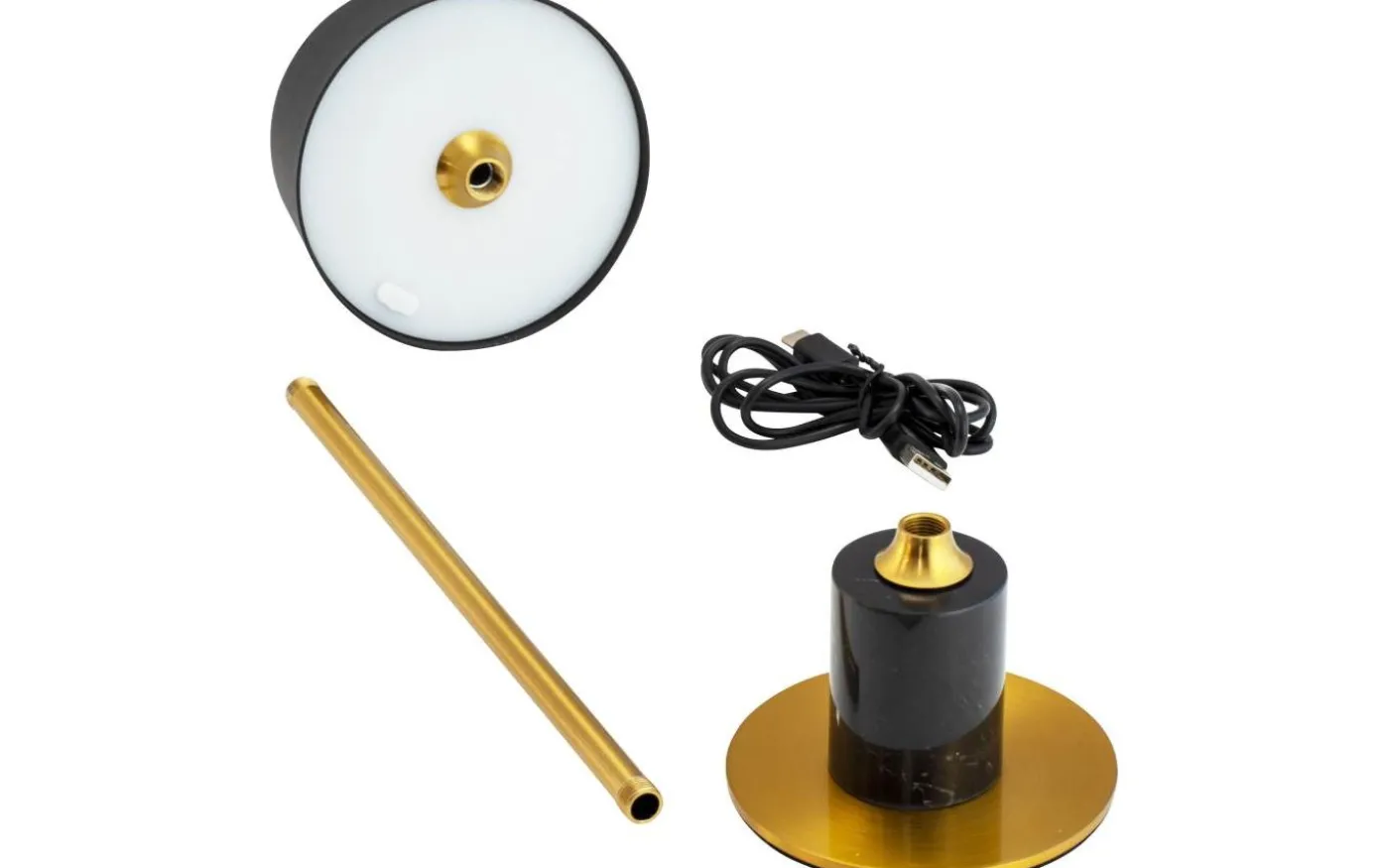 Yoyo Uppladdningsbar Bordslampa 33cm LED 3000K 5,2W Svart/Mässing