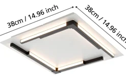 Zampote Plafond 38cm 3000K 25W Svart/Vit