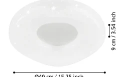 Zamudilo Plafond 40cm LED 3000-6500K 18W med Fjärrkontroll Vit