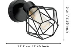 Zapata Vägglampa LED 3000K 3W Svart