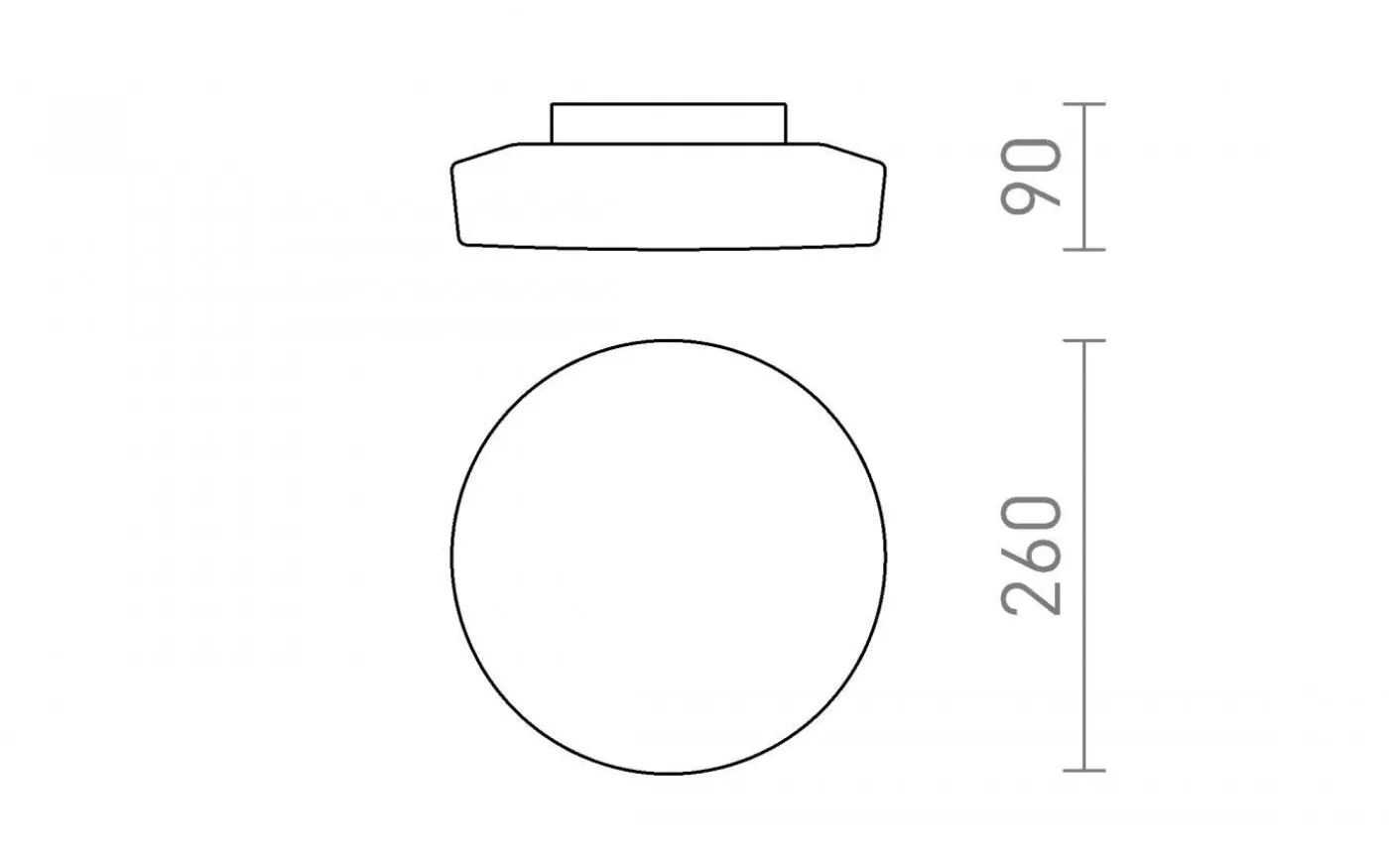 Zara Plafond 26cm 12W 3000K Vit/Krom IP44