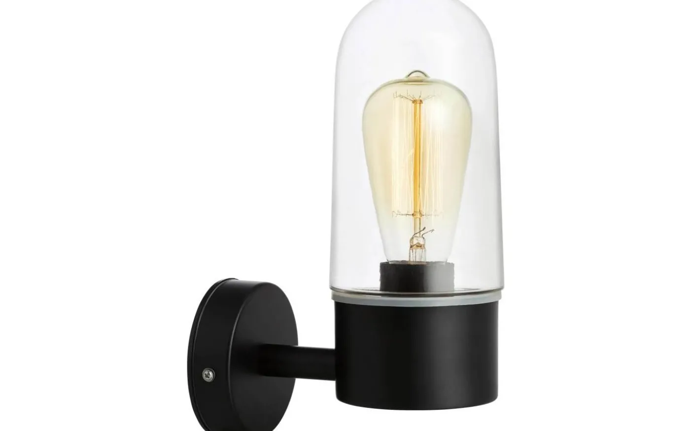 Zen Vägglampa Badrum Svart/Klar IP44