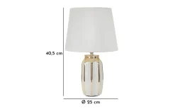 Zenit Bordslampa 40,5cm Vit/Guld