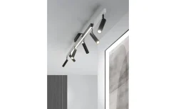 Zeno Spotlight LED 6-delat borstat aluminium/mattsvart