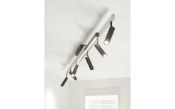 Zeno Spotlight LED 6-delat borstat aluminium/mattsvart