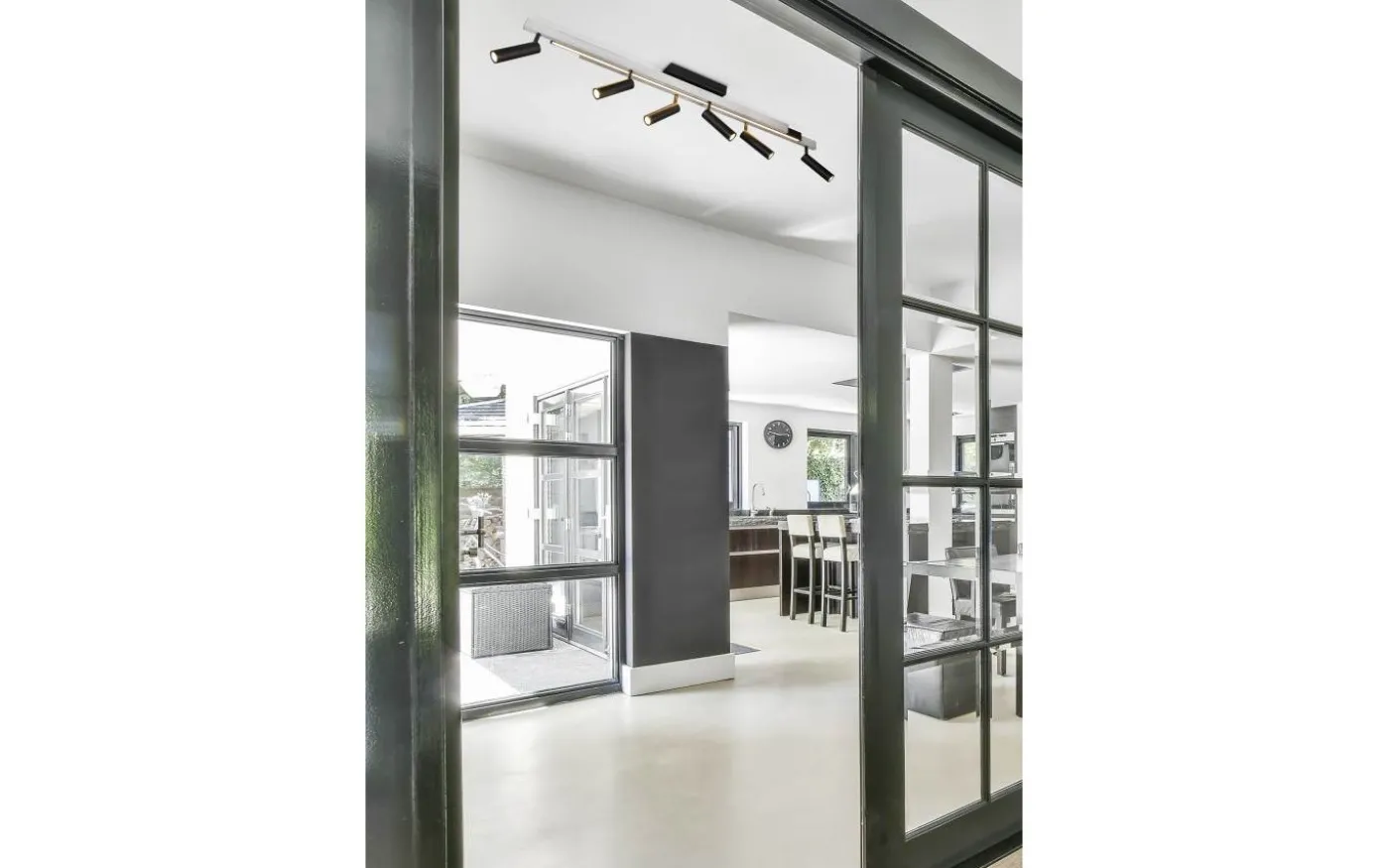 Zeno Spotlight LED 6-delat borstat aluminium/mattsvart