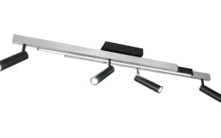 Zeno Spotlight LED 4-delat borstat aluminium/mattsvart