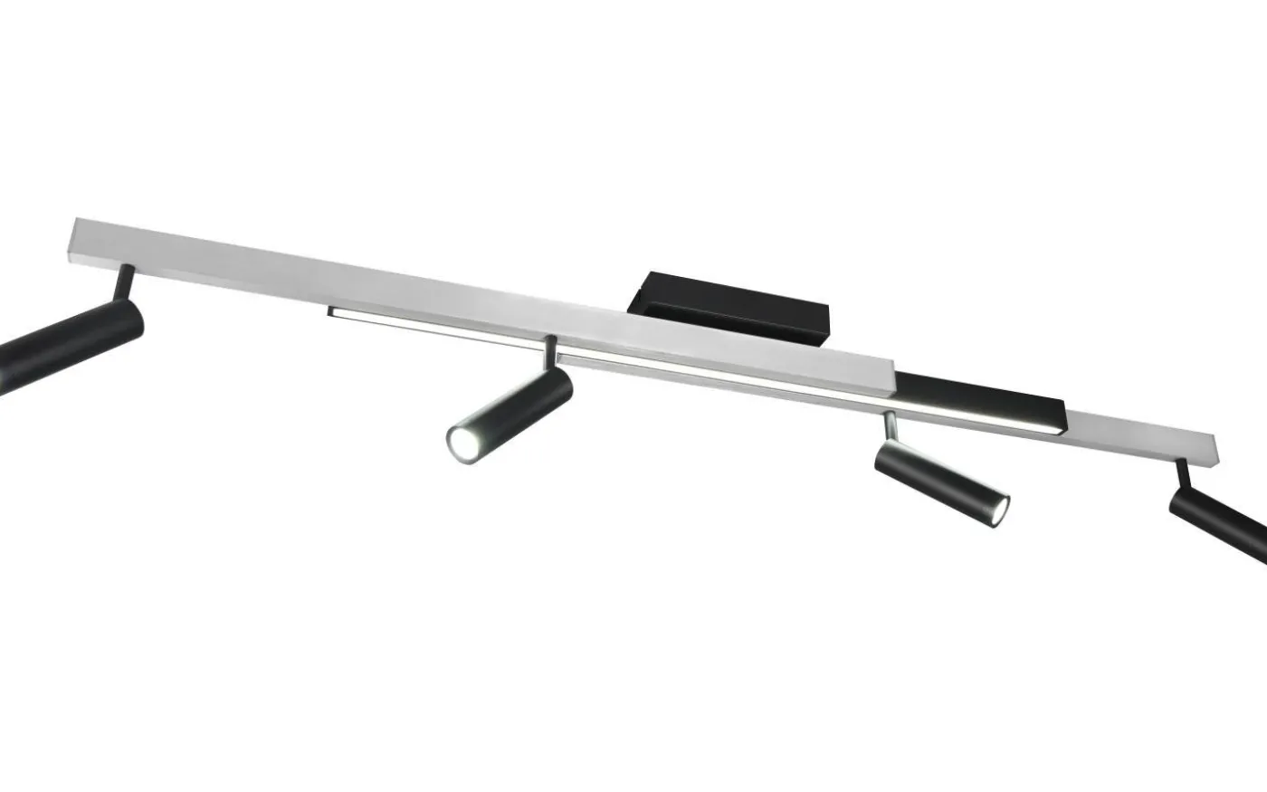 Zeno Spotlight LED 4-delat borstat aluminium/mattsvart