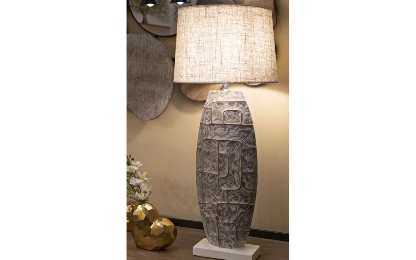 Zeta Bordslampa 90cm Beige