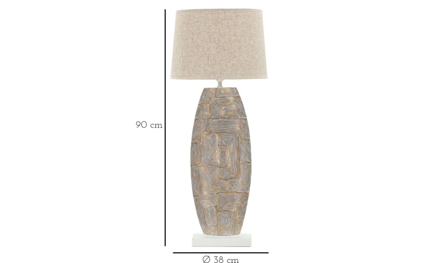 Zeta Bordslampa 90cm Beige