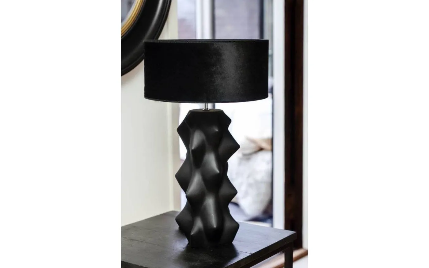 Zircon Lampfot 49cm E27 Black Matted