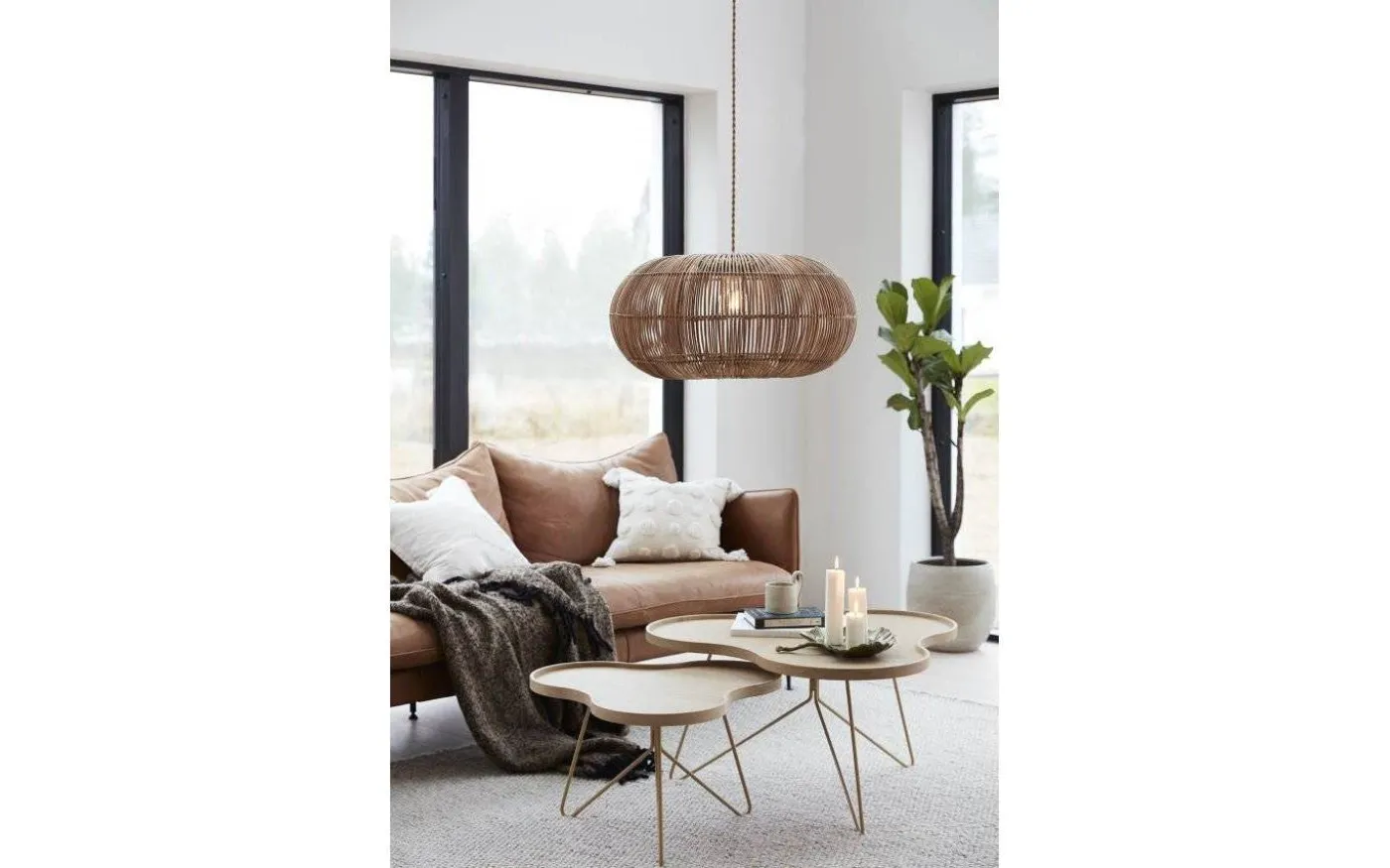 Zuri Taklampa 61cm Natur